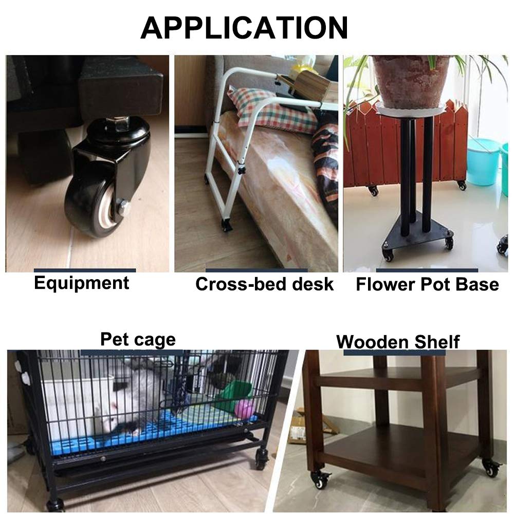 Office chair or tool cart equipped with AAGUT heavy-duty locking casters