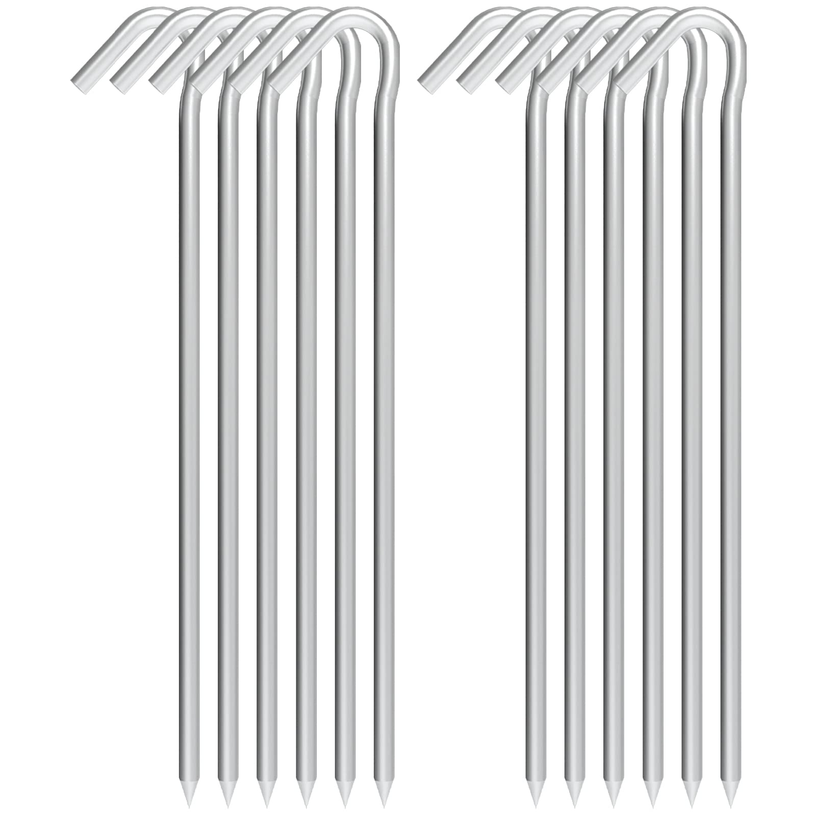 Bulk pack of 60 heavy duty 9-inch ground stakes for canopies and tarps, suitable for commercial or event use