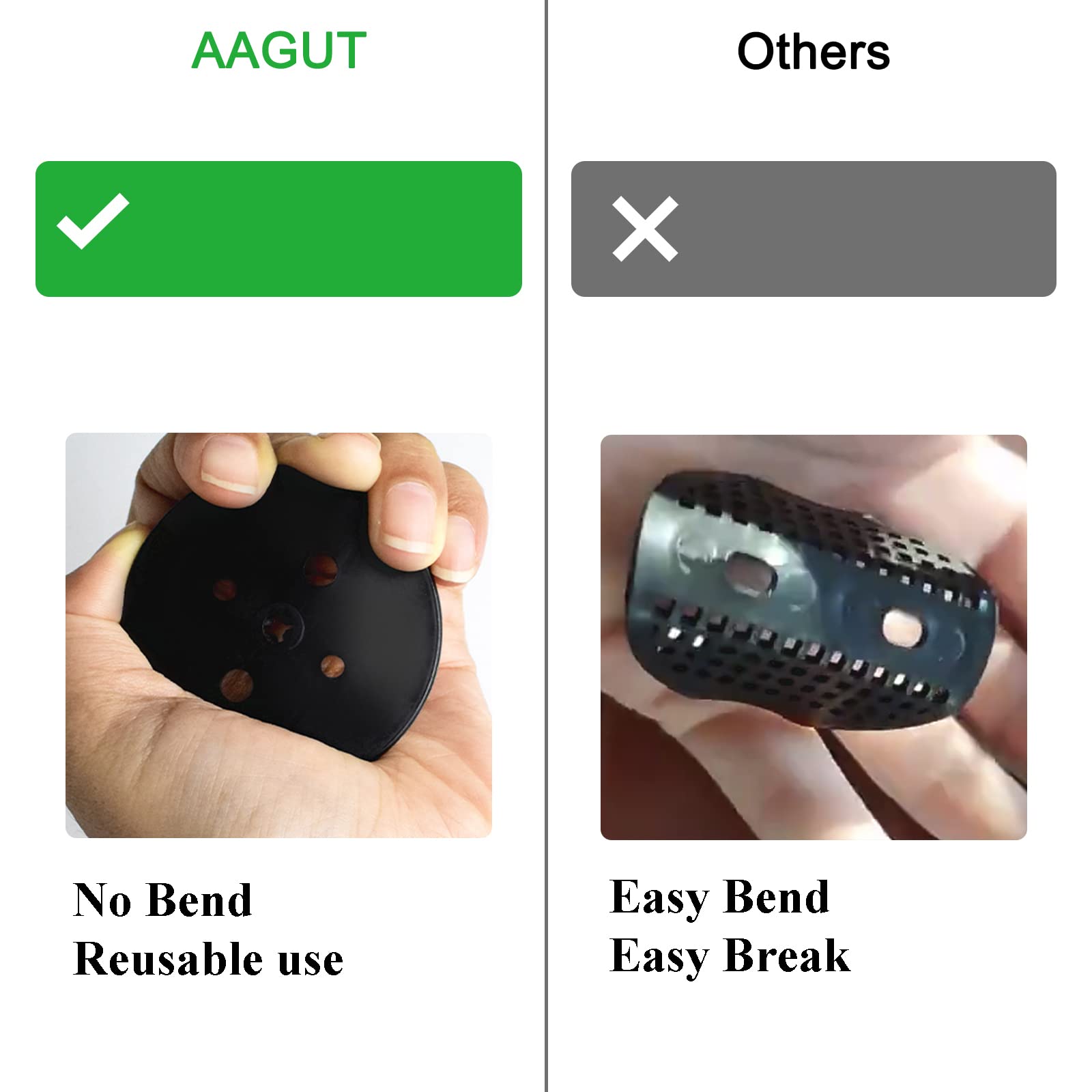 Close-up of round plastic gasket on hot-dip galvanized landscape staple, preventing tears and increasing ground contact