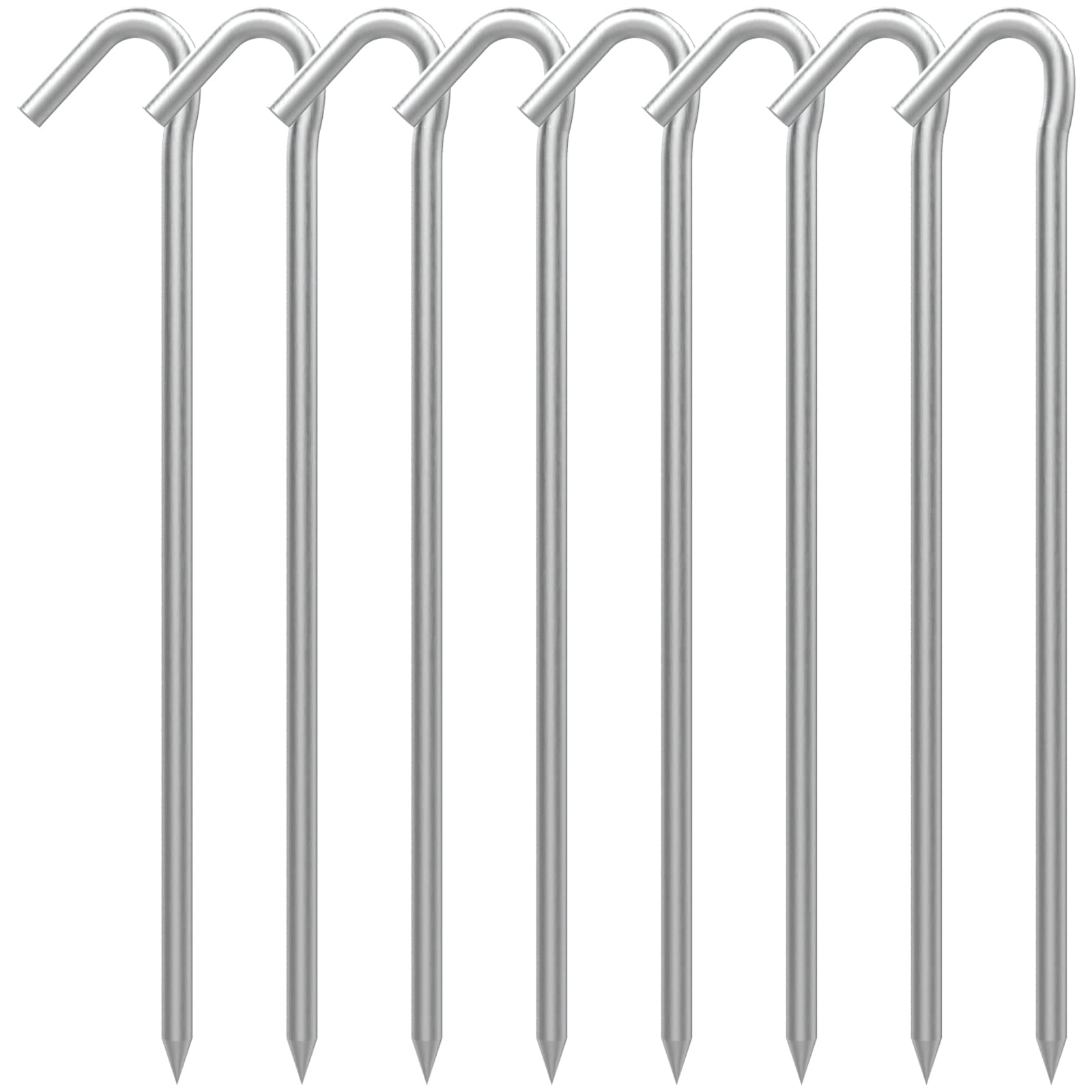 AAGUT 9-Inch Heavy-Duty Galvanized Tent Stake with T-Hook