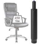 AAGUT black gas lift cylinder correctly installed into the star base of a modern office chair, ready for use.