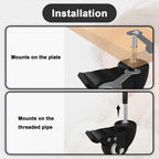 Close-up of the dual locking brake mechanism on the AAGUT imperial thread caster