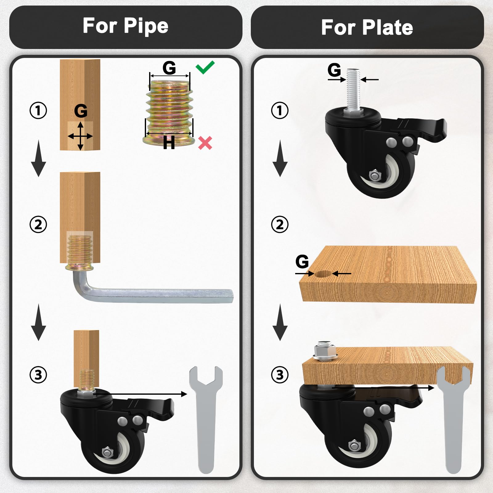 Close-up of the dual locking brake mechanism on the AAGUT imperial thread caster