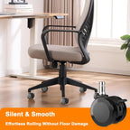 AAGUT 5-Pack of 2 Inch Black Office Chair Wheels with Brakes for Carpet Protection