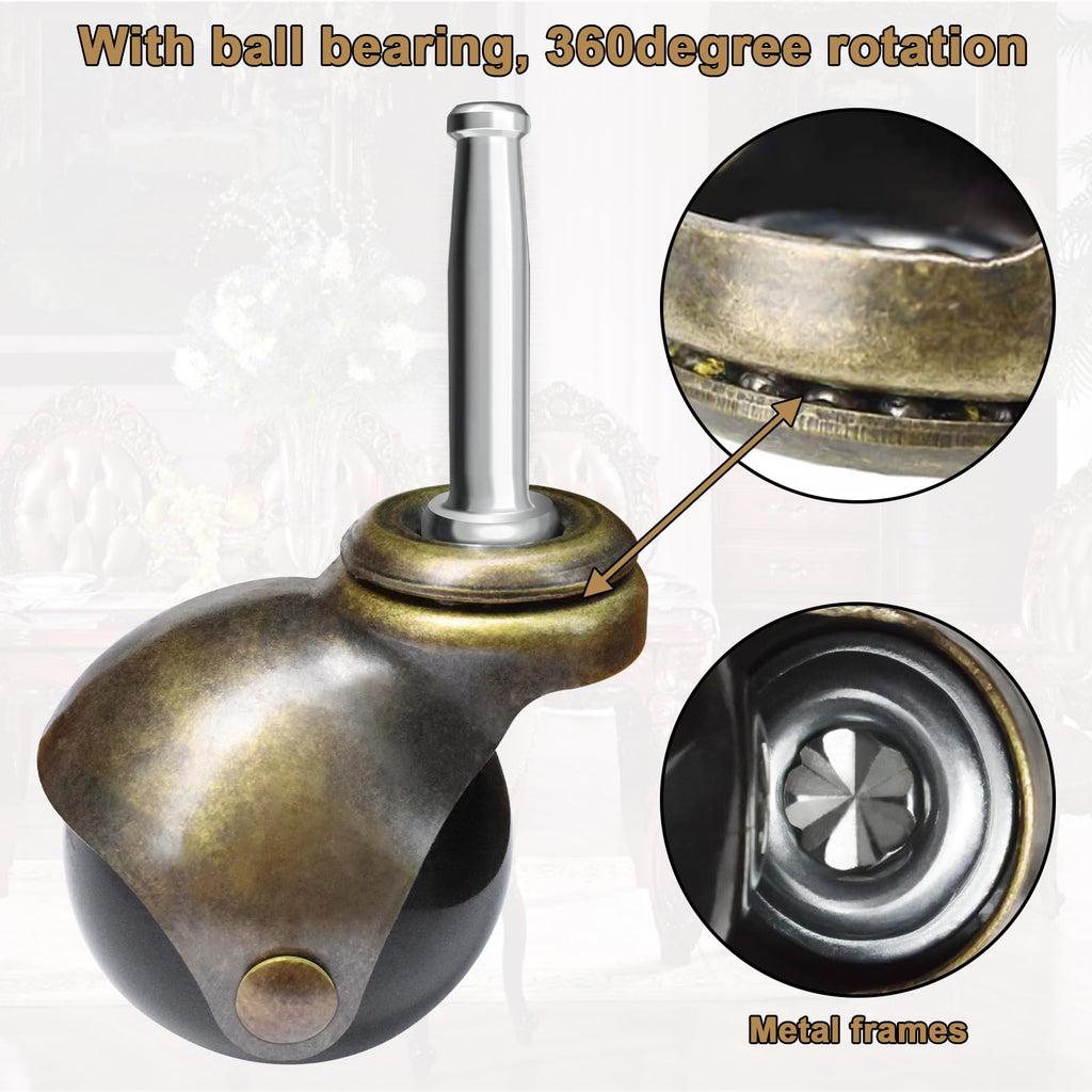 Macro shot contrasting the soft polyurethane caster wheel against a delicate hardwood floor surface