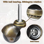 Macro shot contrasting the soft polyurethane caster wheel against a delicate hardwood floor surface