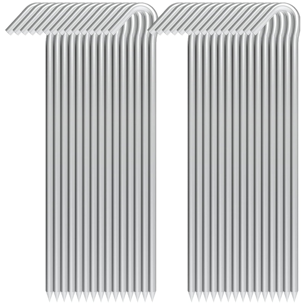 Bulk pack of 60 heavy duty 9-inch ground stakes for canopies and tarps, suitable for commercial or event use