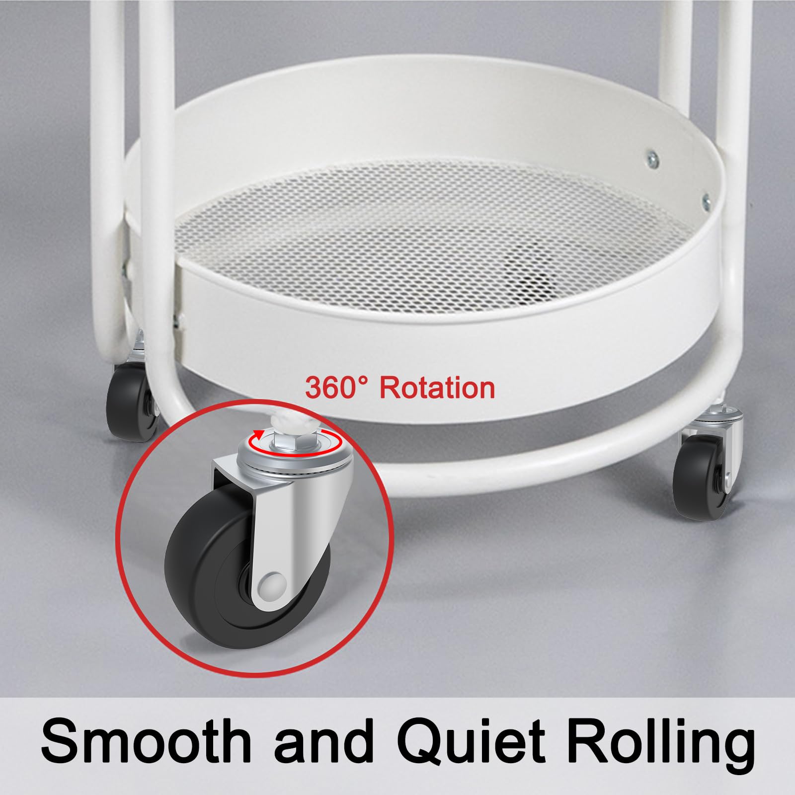 AAGUT 4-Pack Heavy Duty Swivel Caster Set with 1/2"-13 Threaded Stems, Nuts, and Spanner