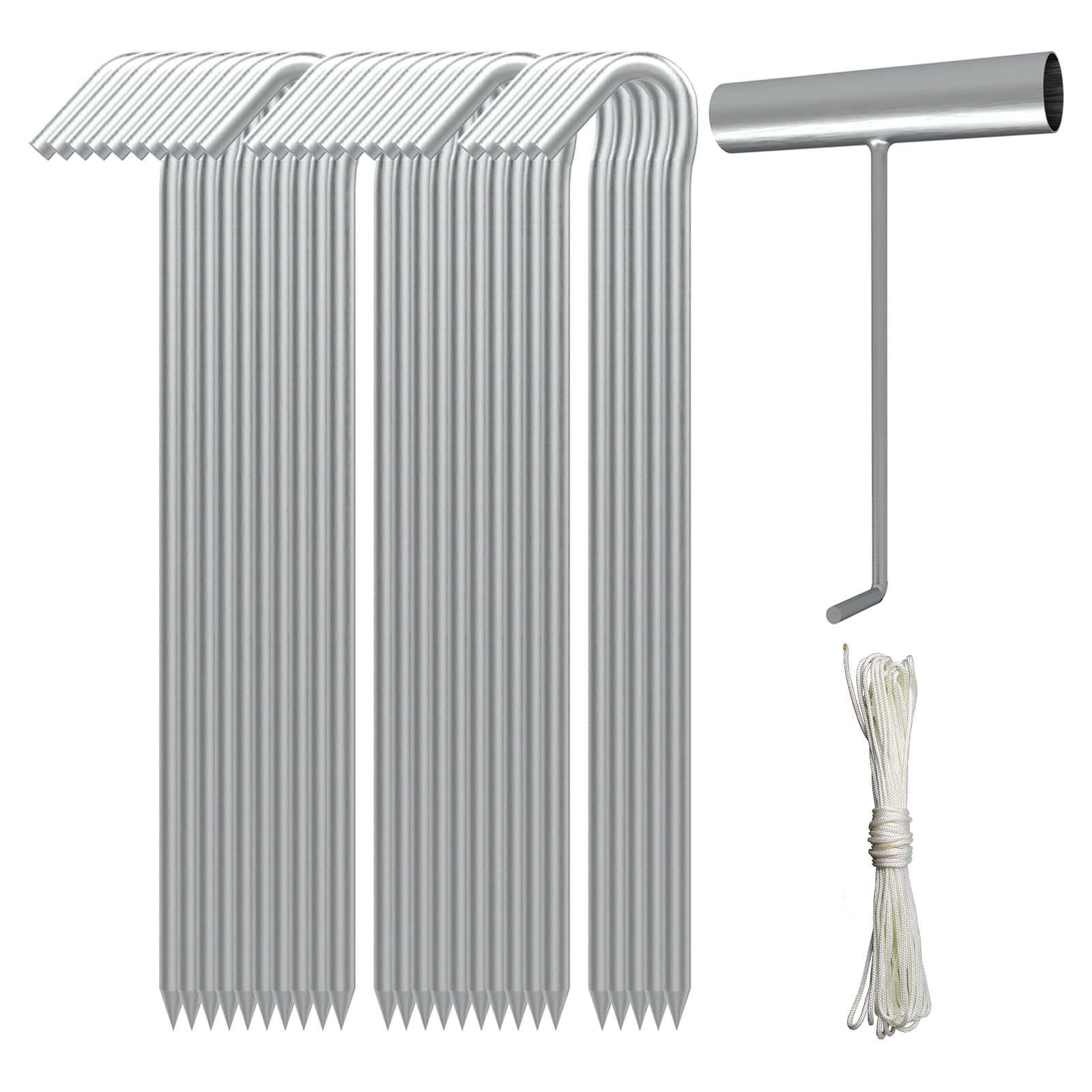 AAGUT 9-Inch Heavy-Duty Galvanized Steel Tent Stake