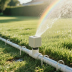 AAGUT 6-Inch Round Top Galvanized Garden Stake for Drip Hoses