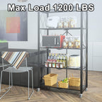 AAGUT Set of 4 Heavy-Duty 4-Inch Brake Stem Casters with 1/2"-13 Threaded Stem and Locking Nut