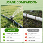 AAGUT 6-Inch Round Top Galvanized Garden Stake for Drip Hoses