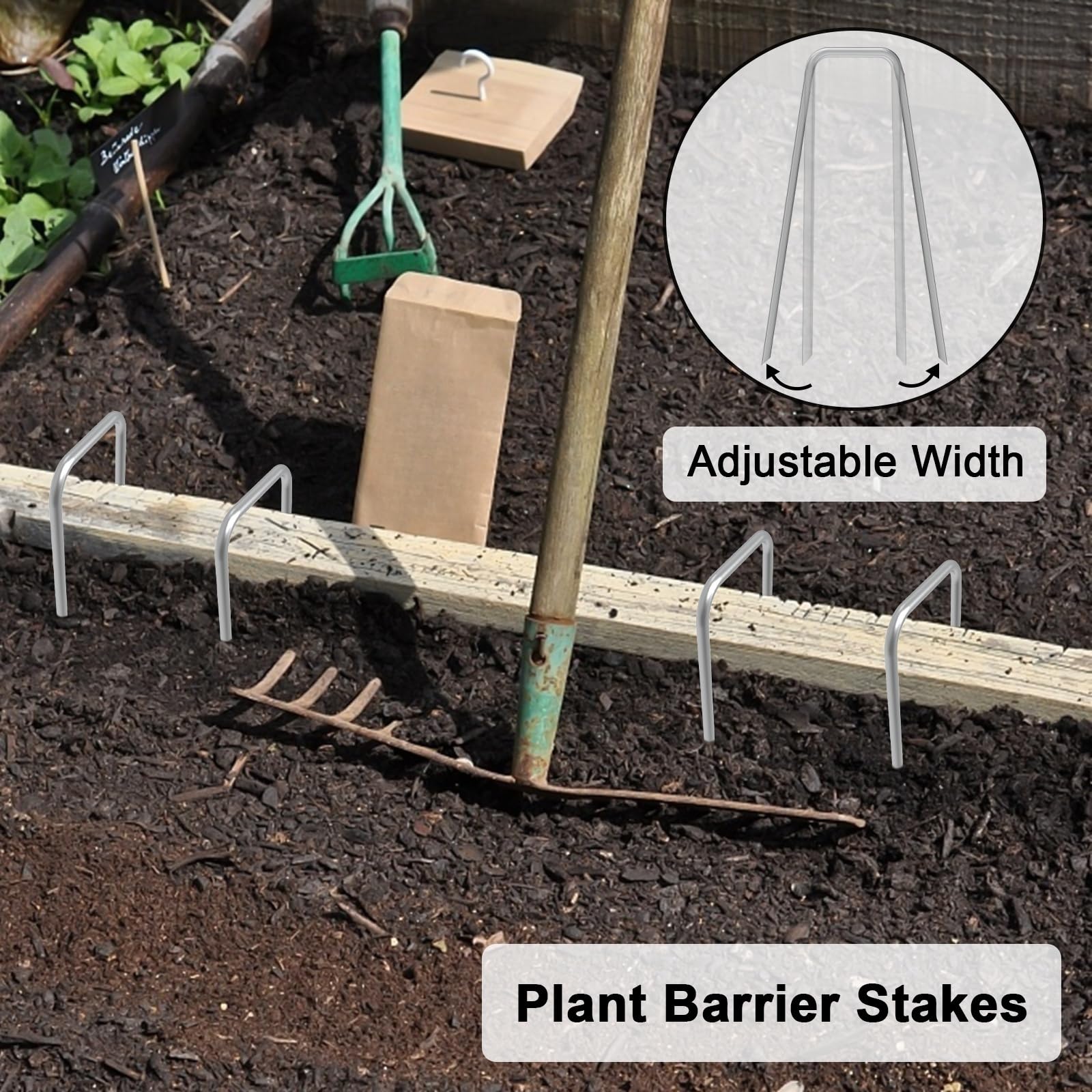 AAGUT 6-Inch Hot-Dip Galvanized Heavy-Duty Landscape Staples